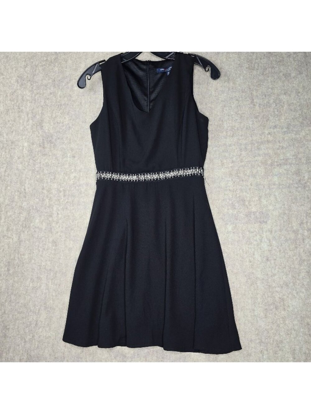One Clothing Ladies Black Dress S Rhinestone Waist